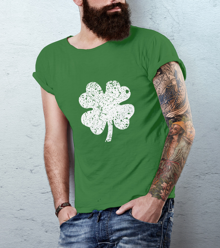 Four Leaf Clover St. Patrick's Day Green Lucky Charm T-Shirt
