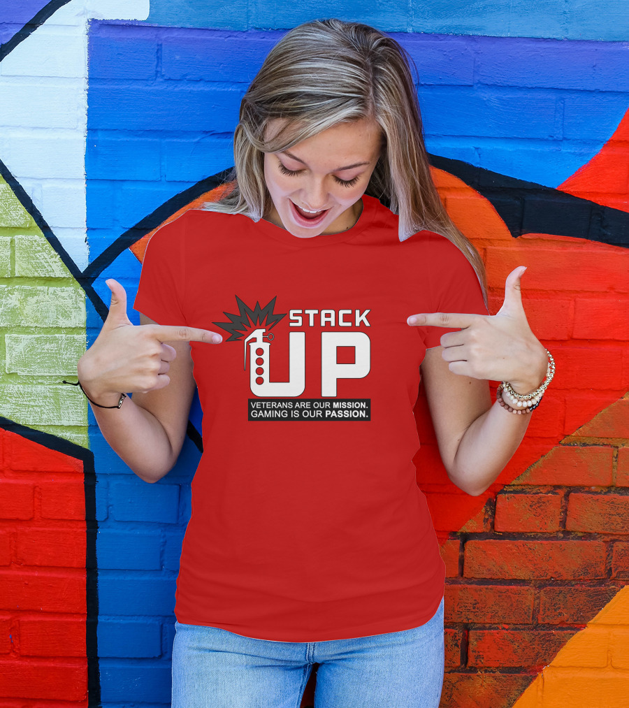 Stack Up Veterans Are Our Mission Gaming Is Our Passion T-Shirt