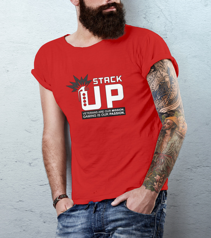 Stack Up Veterans Are Our Mission Gaming Is Our Passion T-Shirt