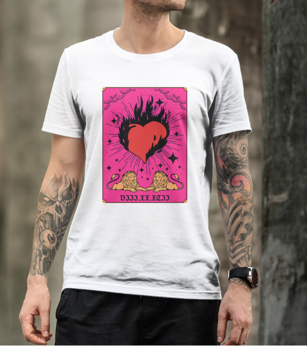 Demi Lovato Burning Heart Pink Lions VIII.XX.XCII T-Shirt