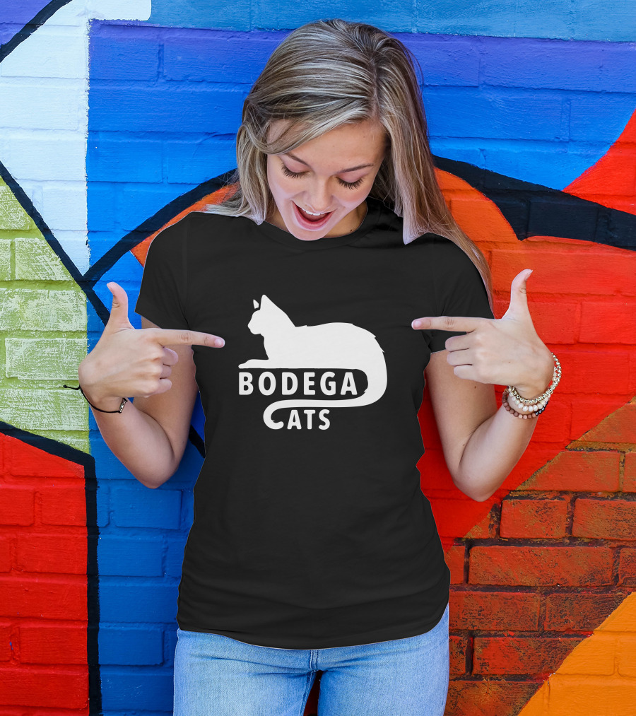BodegaCats Cat Silhouette C Tail T-Shirt
