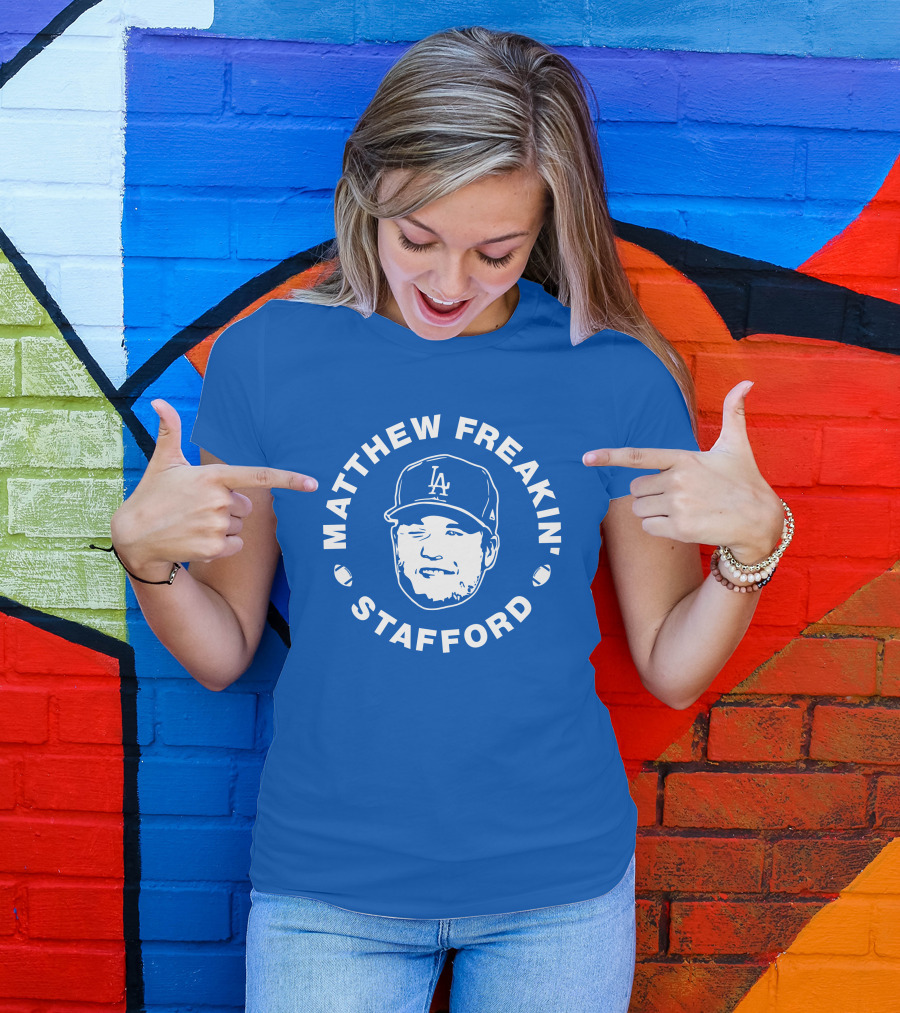 Matthew Freakin' Stafford LA Baseball Cap Image T-Shirt