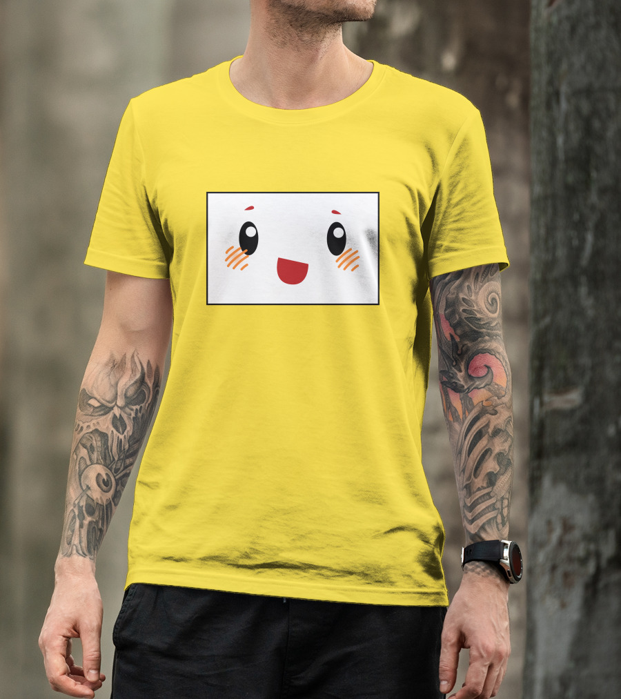 Shop Lankybox Merch Store Boxy Kawaii Face Yellow T-Shirt