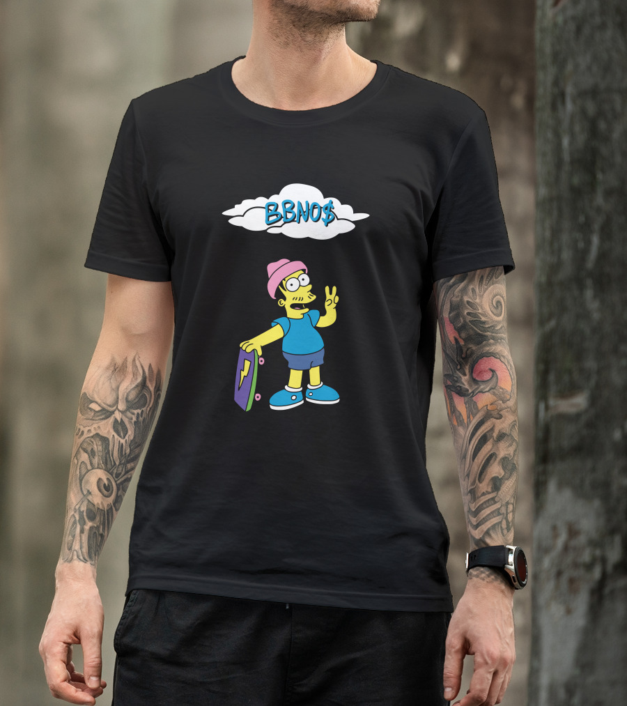 BBNO$ Simpson Style Skateboard T-Shirt