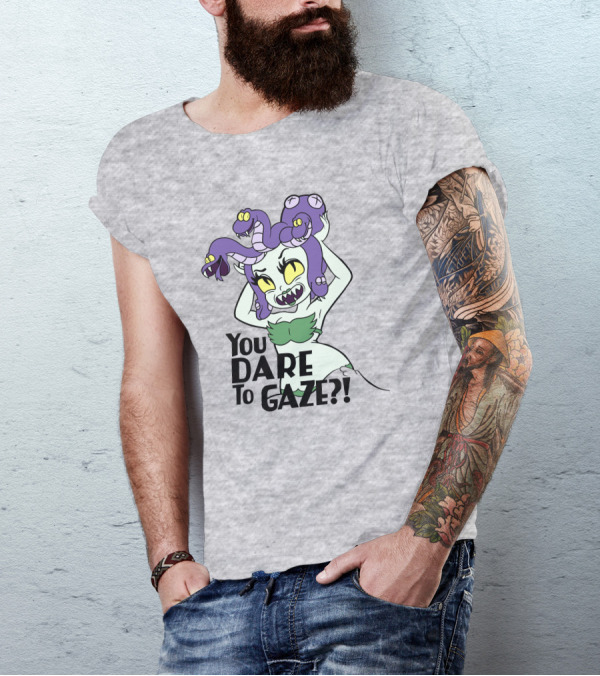 Cuphead Cala Maria Medusa You Dare To Gaze T-Shirt