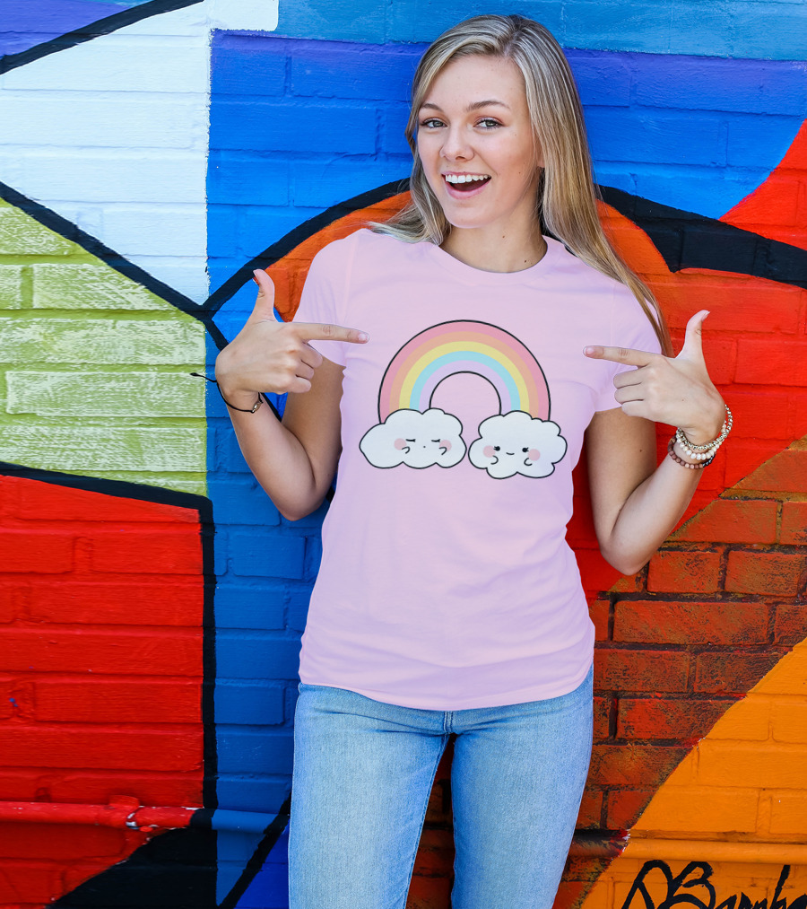 It's Akeila Merch Pastel Rainbow With Clouds T-Shirt