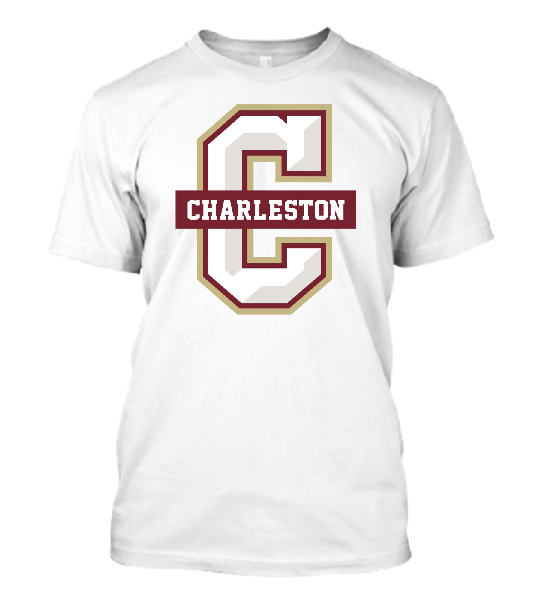 College Of Charleston Cougars Logo Icon With Large C And Charleston Text T-Shirt