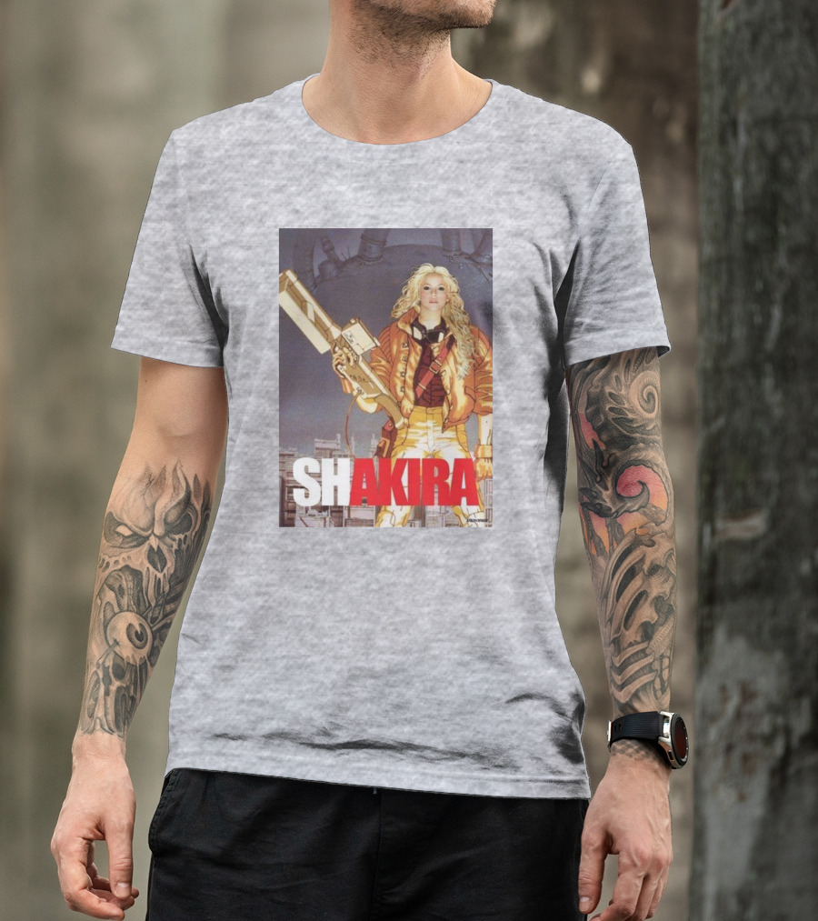 SHAKIRA AKIRA Manga Fusion With Bold Heroic T-Shirt