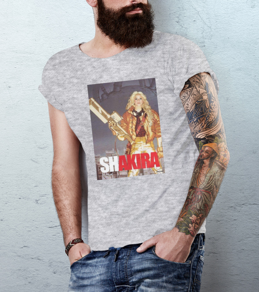 SHAKIRA AKIRA Manga Fusion With Bold Heroic T-Shirt