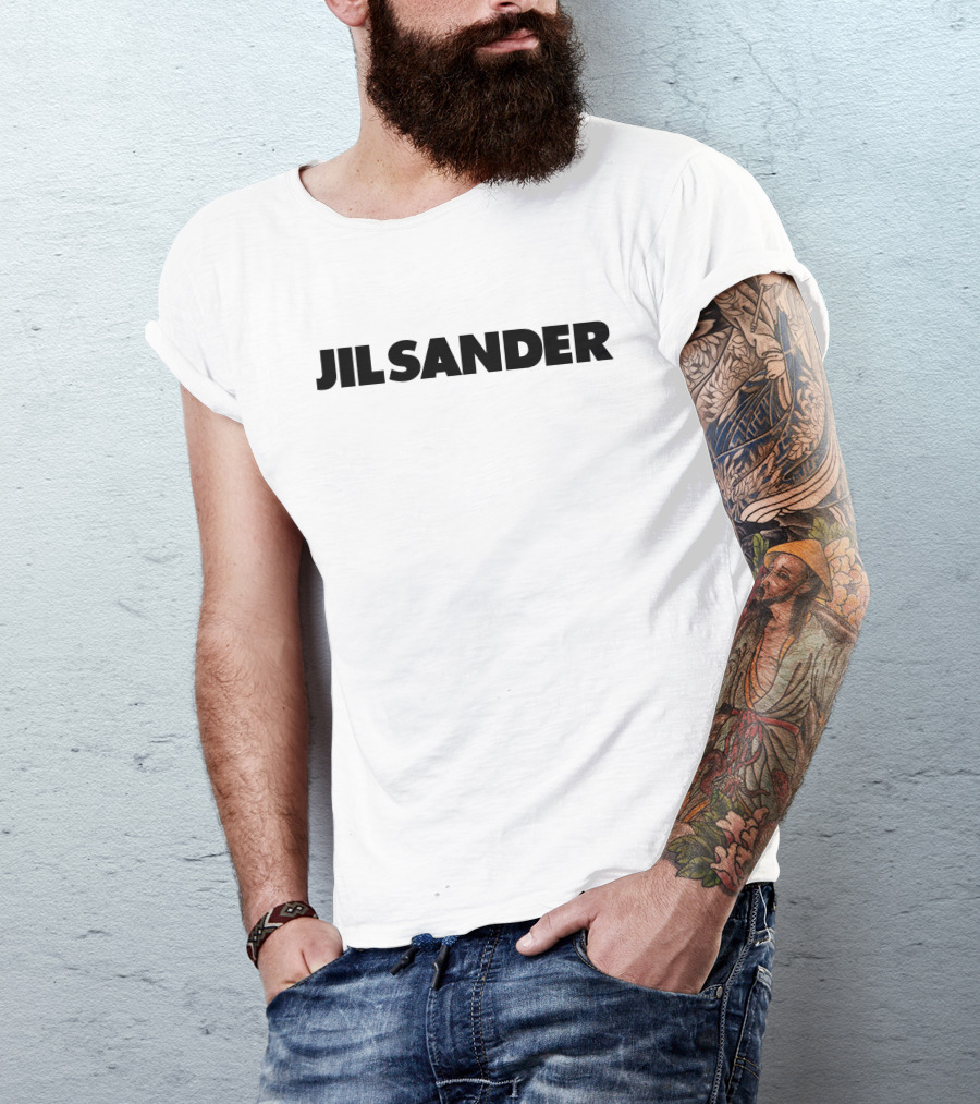 Jil Sander Bold Text Minimalist T-Shirt