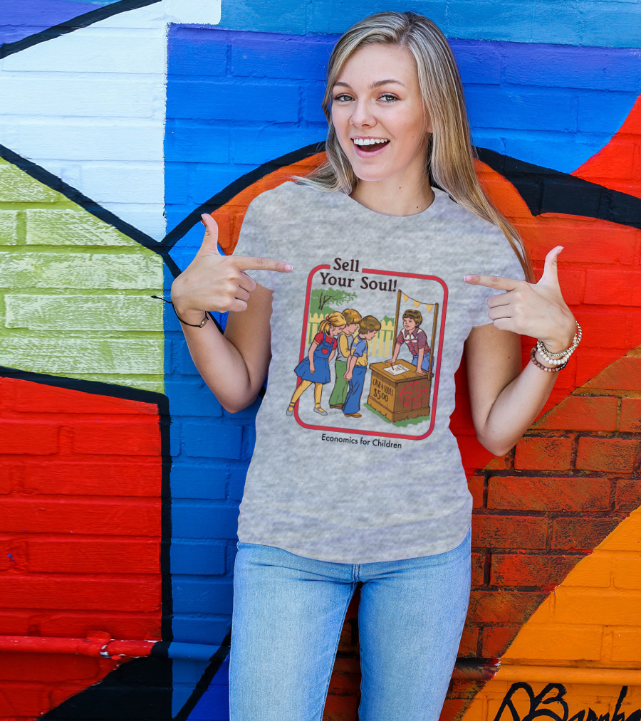 Sell Your Soul Economics For Children Cash 4 Souls $5.00 T-Shirt