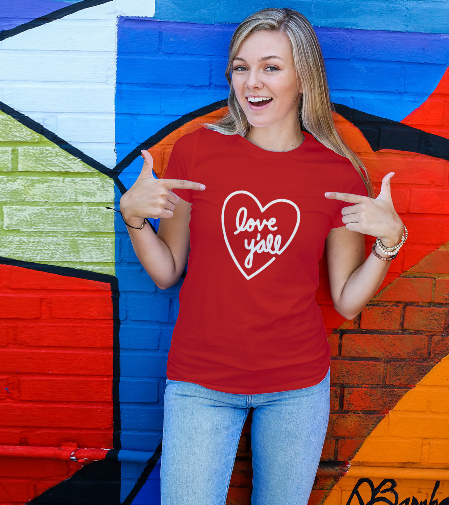 Love Y'all Red Heart T-Shirt
