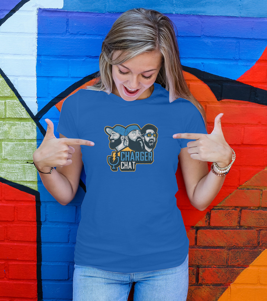 Bolt Charger Chat Podcast Lightning Microphone Heads Sketch T-Shirt
