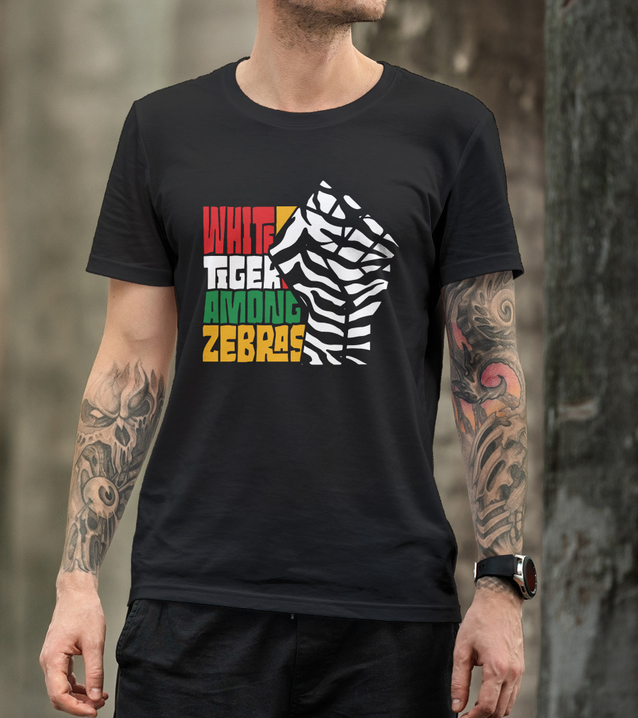 White Tiger Among Zebras Nick Shin Merciless Tiger T-Shirt