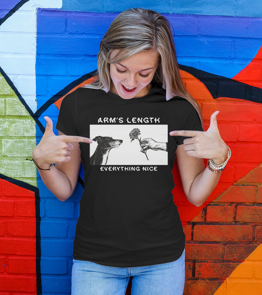 ARM'S LENGTH EVERYTHING NICE Dog And Flower T-Shirt