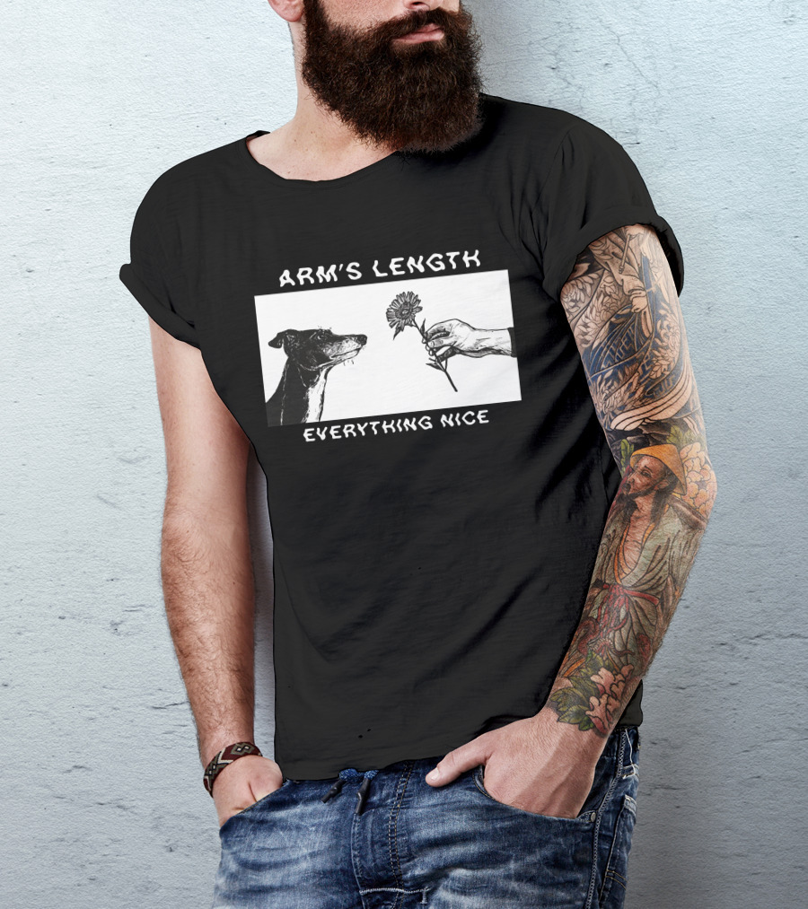 ARM'S LENGTH EVERYTHING NICE Dog And Flower T-Shirt