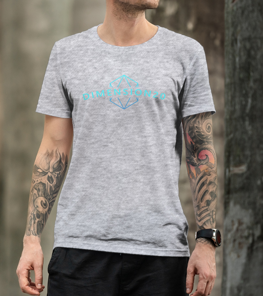 Dimension 20 Merch Geometric Logo Design Dimension 20 T-Shirt