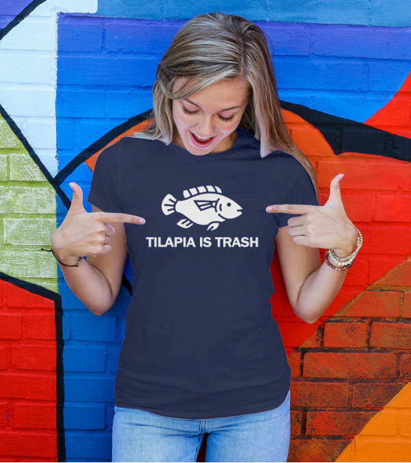 Soulp Merch Tilapia Is Trash Graphic Fish T-Shirt