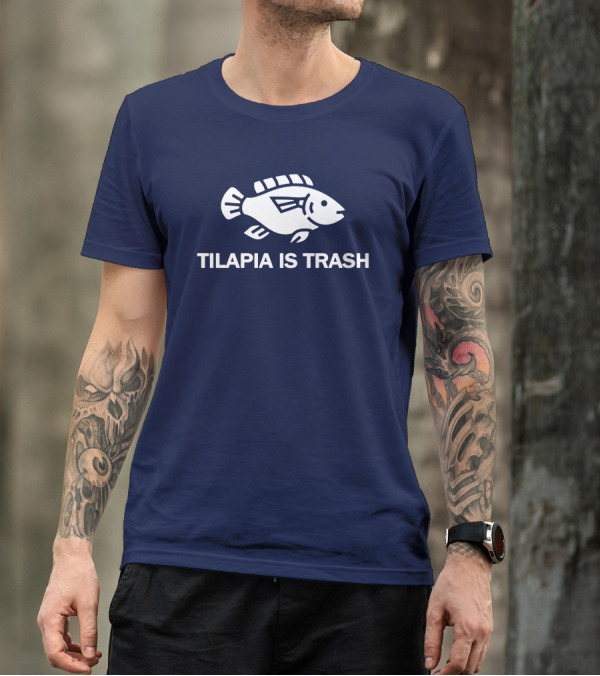 Soulp Merch Tilapia Is Trash Graphic Fish T-Shirt