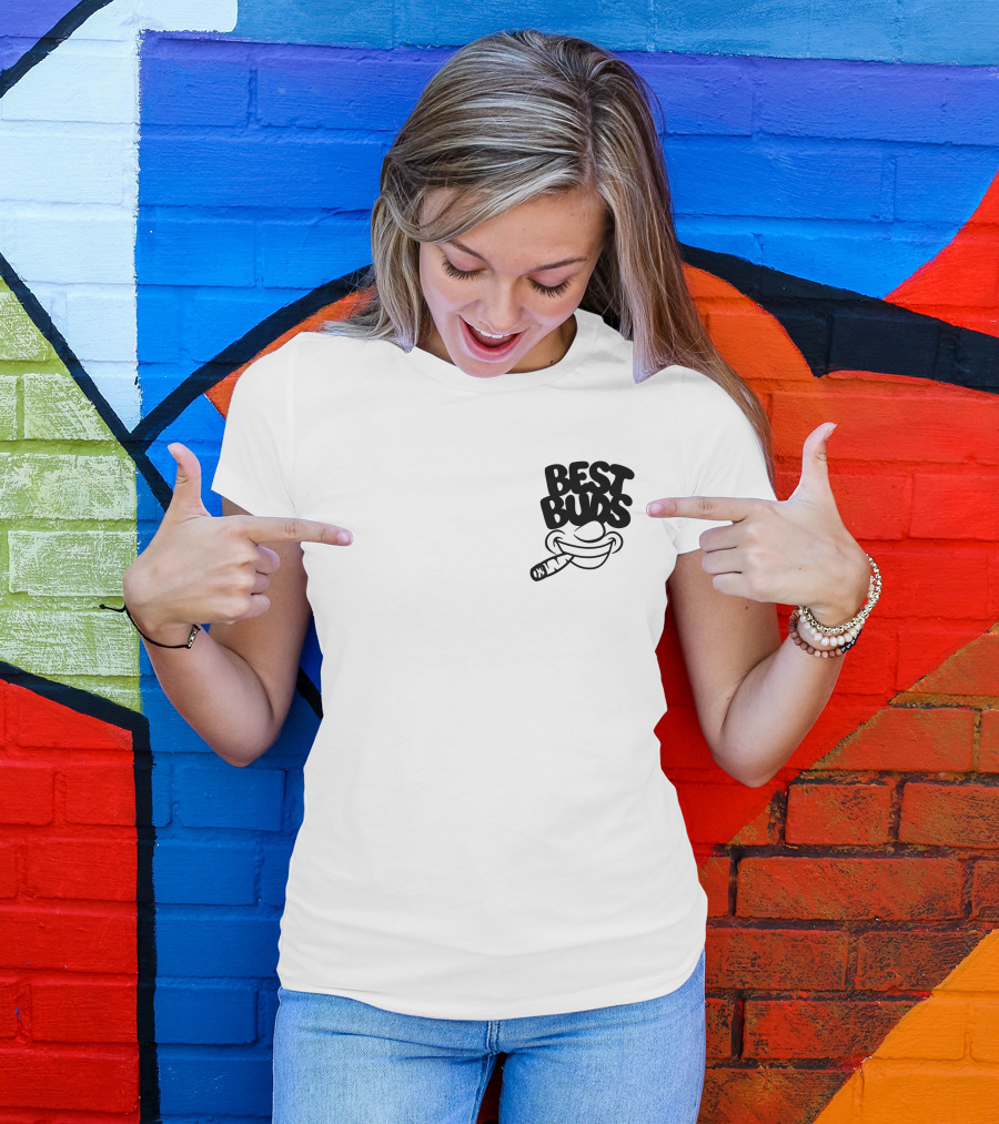 Best Buds Merch Best Buds Smiling Face With Joint T-Shirt