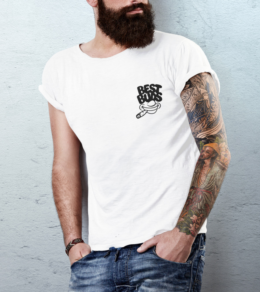 Best Buds Merch Best Buds Smiling Face With Joint T-Shirt