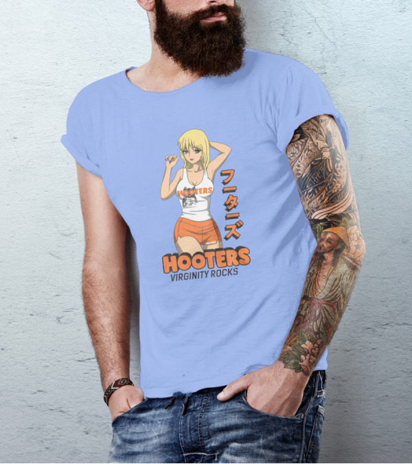Hooters Anime Girl Virginity Rocks Danny Duncan T-Shirt