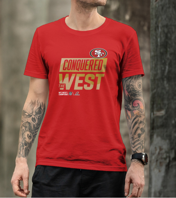 San Francisco 49Ers Conquered The West NFL Logo 49ers Shop T-Shirt