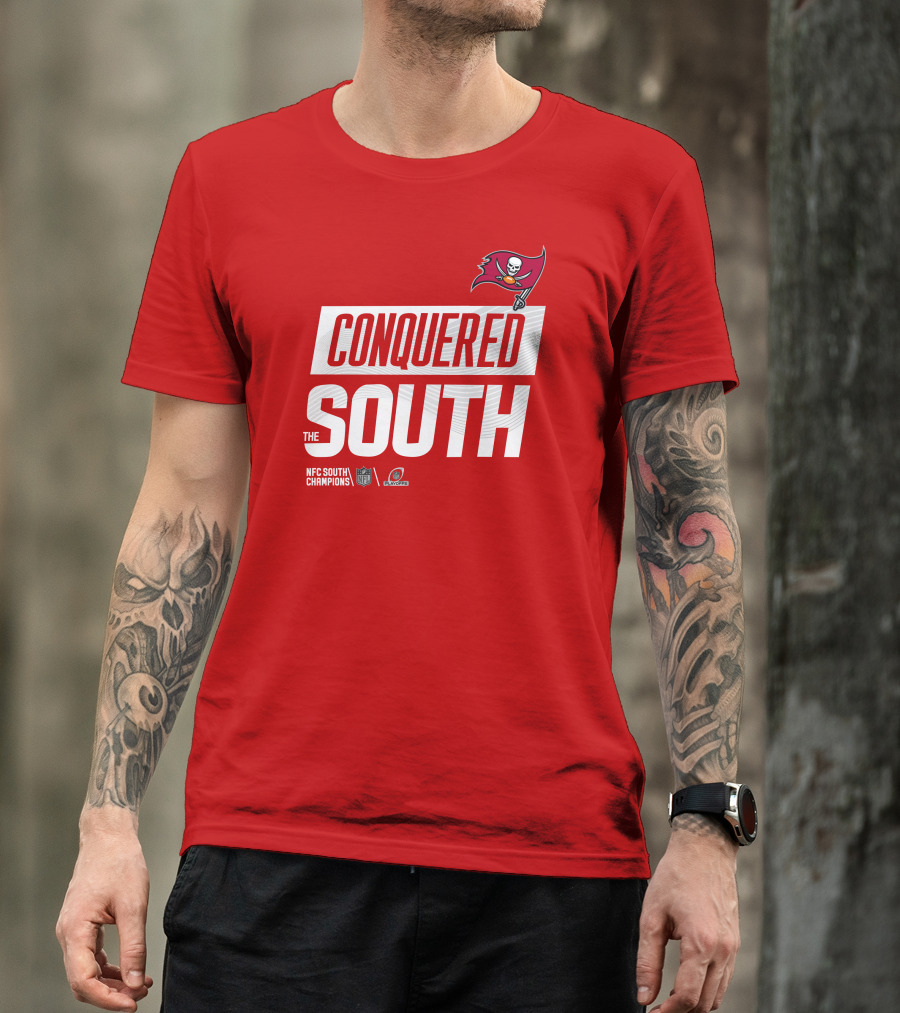 Tampa Bay Buccaneers Conquered South NFL Playoffs Shirt Red T-Shirt
