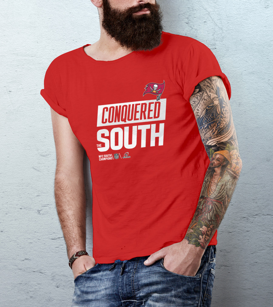 Tampa Bay Buccaneers Conquered South NFL Playoffs Shirt Red T-Shirt