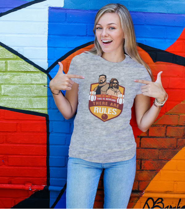 This Is Not ‘Nam This Is Bowling There Are Rules Bowling Pins Shield T-Shirt