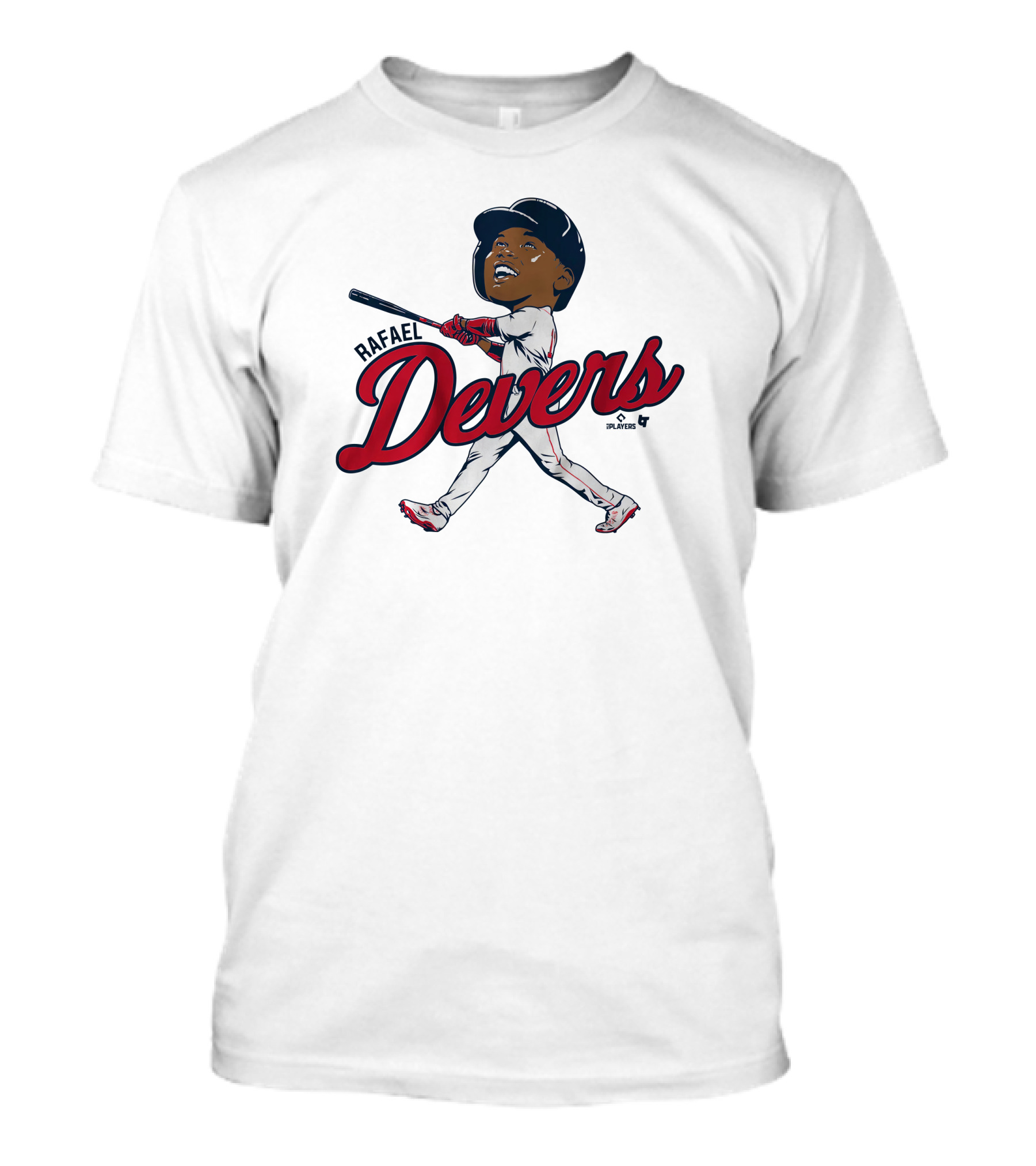 Rafael Devers Baseball Caricature With Swinging Pose T-Shirt