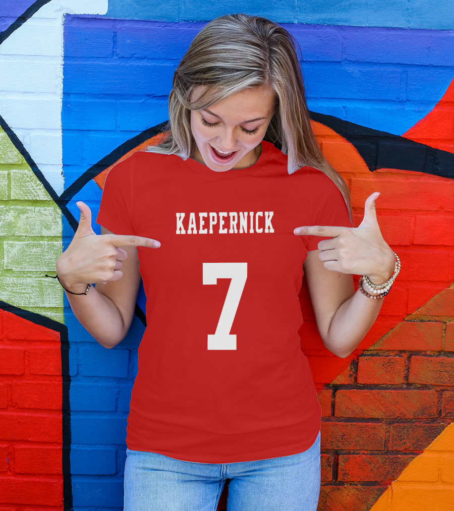 Kaepernick 7 Red Background Sports Jersey T-Shirt