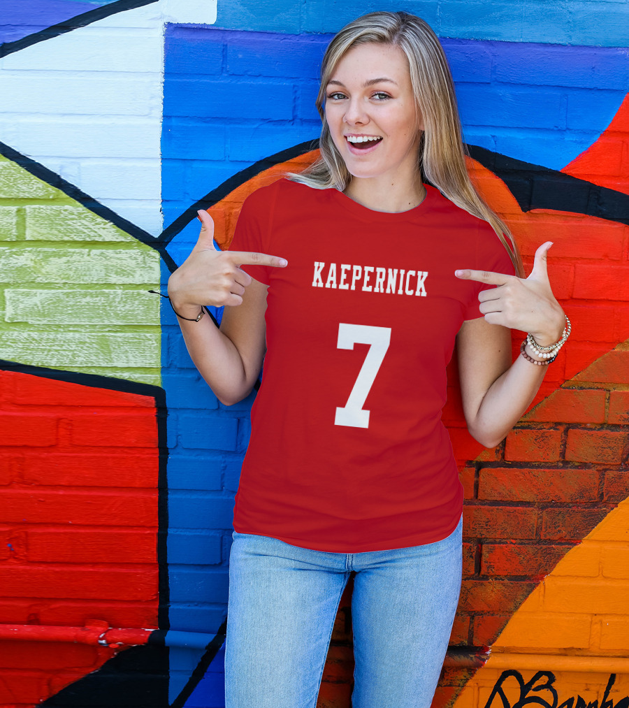 Kaepernick 7 Red Background Sports Jersey T-Shirt
