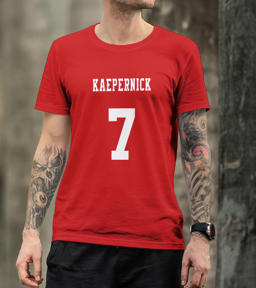 Kaepernick 7 Red Background Sports Jersey T-Shirt