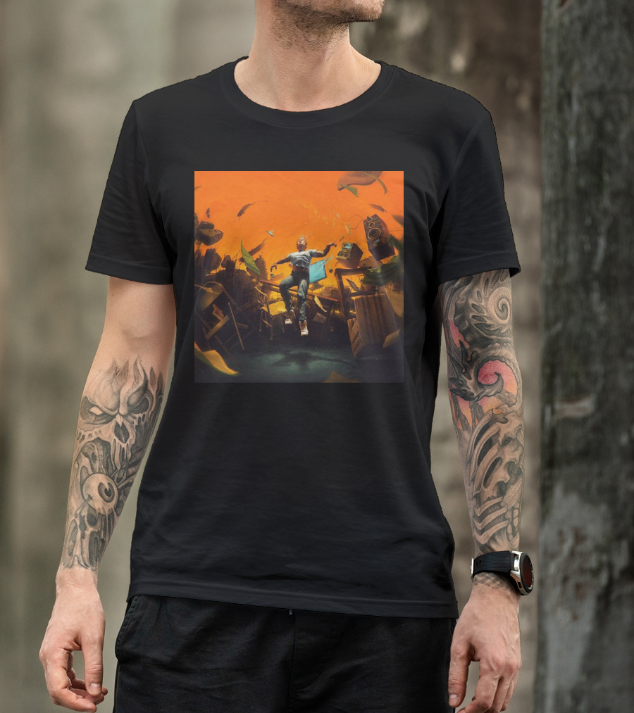 Nopressureshop Com Logic No Pressure Album Cover Floating Surreal Scene T-Shirt