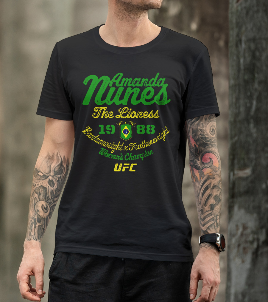 Amanda Nunes The Lioness UFC Bantamweight Featherweight Women's Champion 1988 T-Shirt