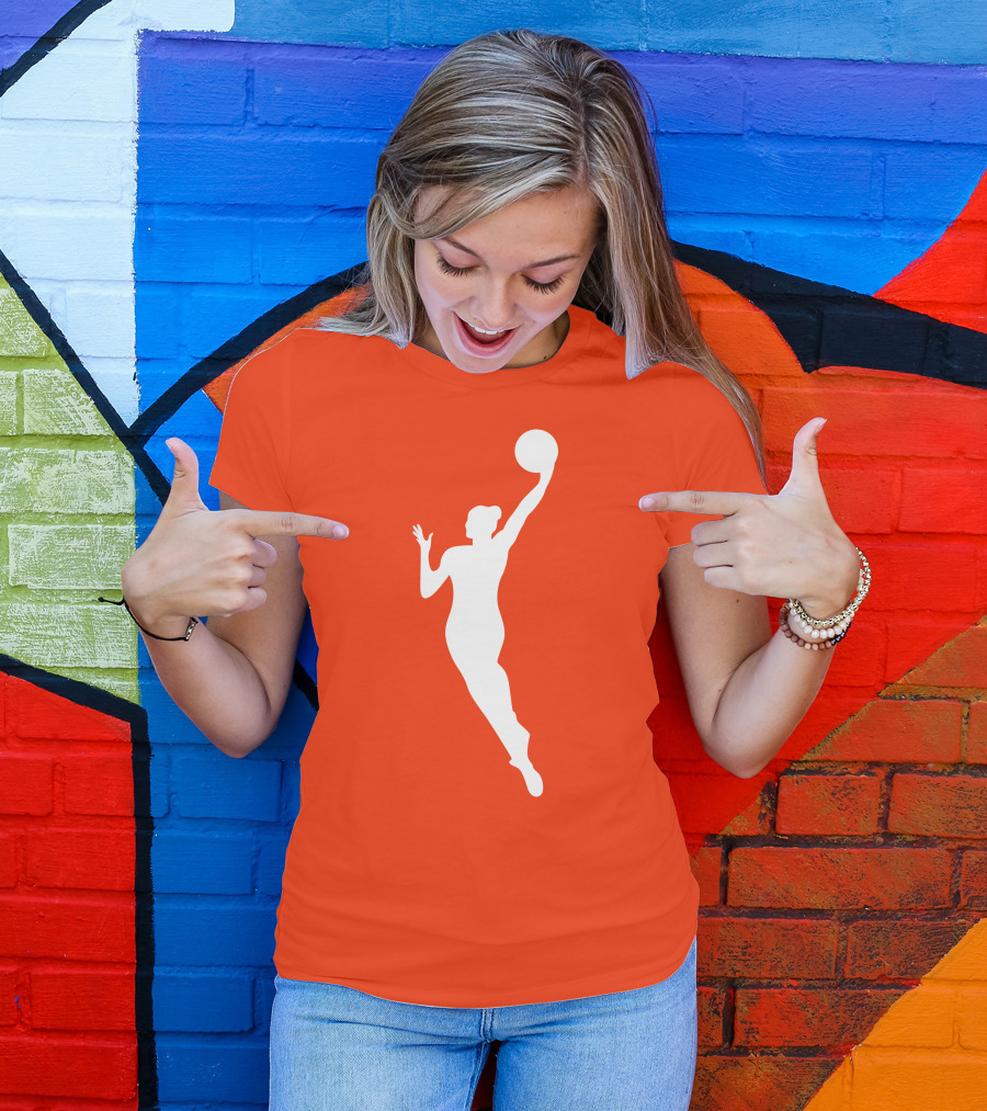 WNBA Jump Shot Icon On T-Shirt