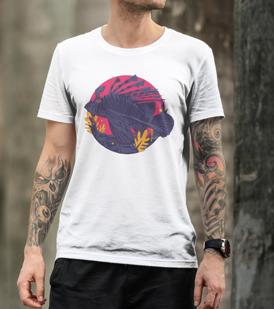 Jade Cicada Vibrant Fish Artwork Merch T-Shirt