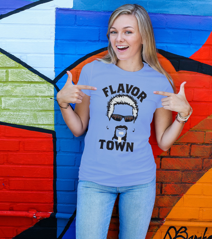 Flavor Town Sunglasses Beard T-Shirt