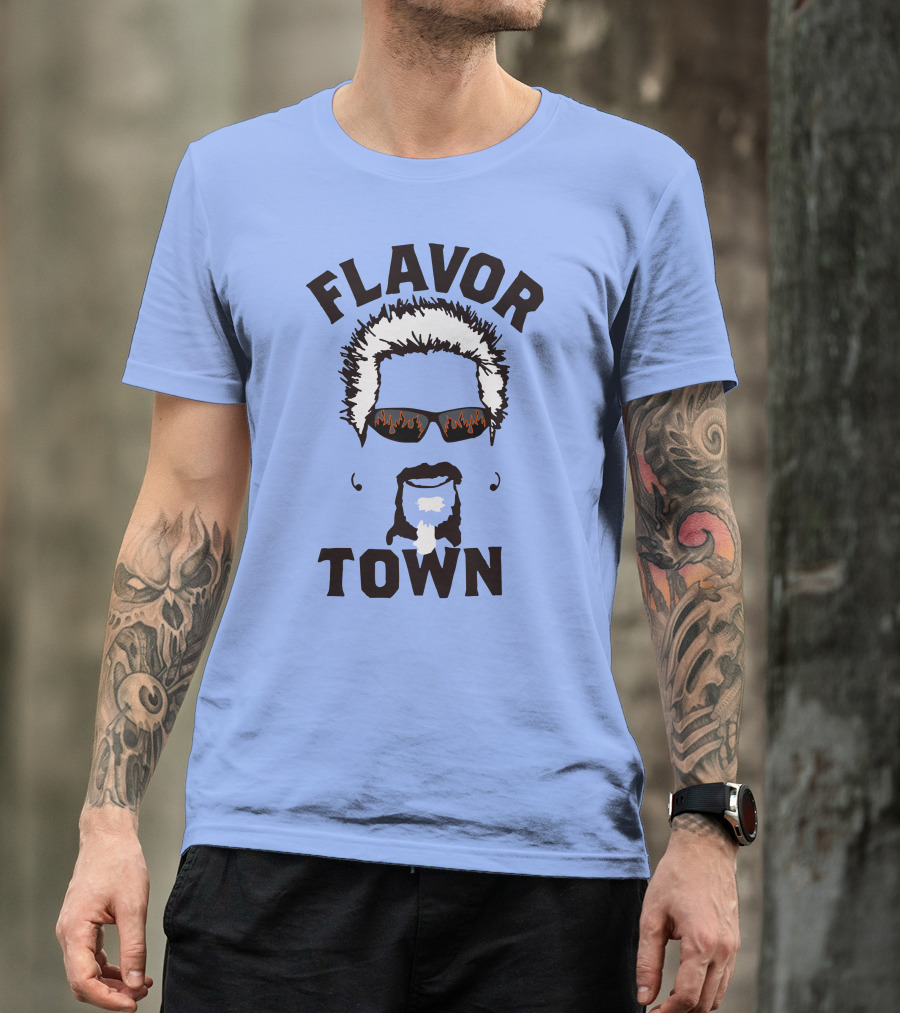 Flavor Town Sunglasses Beard T-Shirt