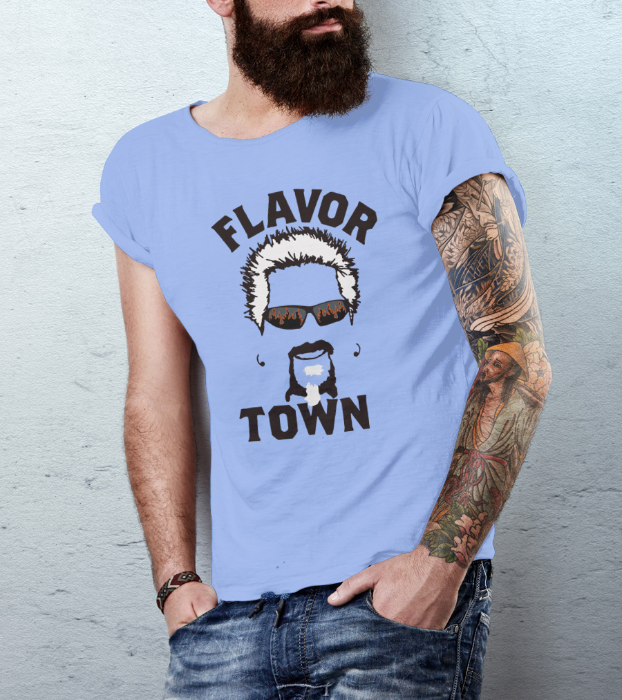 Flavor Town Sunglasses Beard T-Shirt