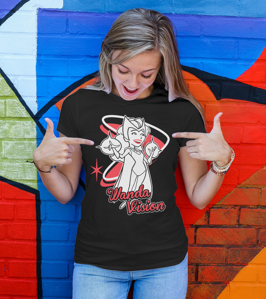 WandaVision Scarlet Witch Retro Cartoon T-Shirt
