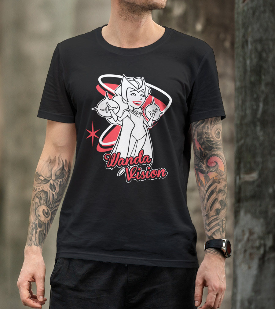 WandaVision Scarlet Witch Retro Cartoon T-Shirt