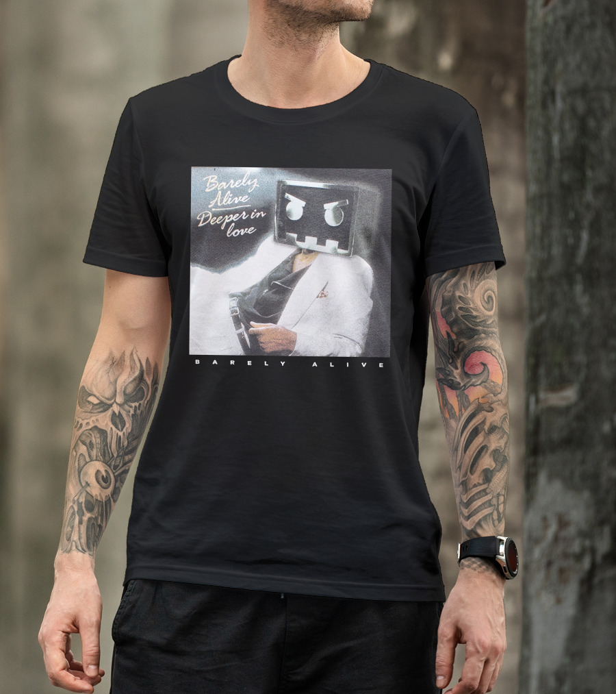 Barely Alive Deeper In Love 80s Aesthetic Robot Head Suit T-Shirt