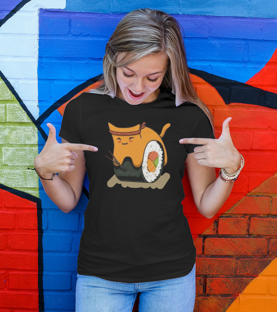 Sodapoppin Shop Sushi Cat Roll T-Shirt