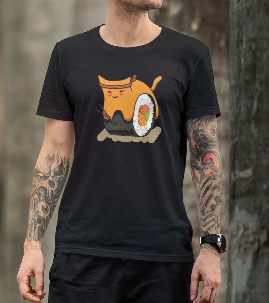 Sodapoppin Shop Sushi Cat Roll T-Shirt