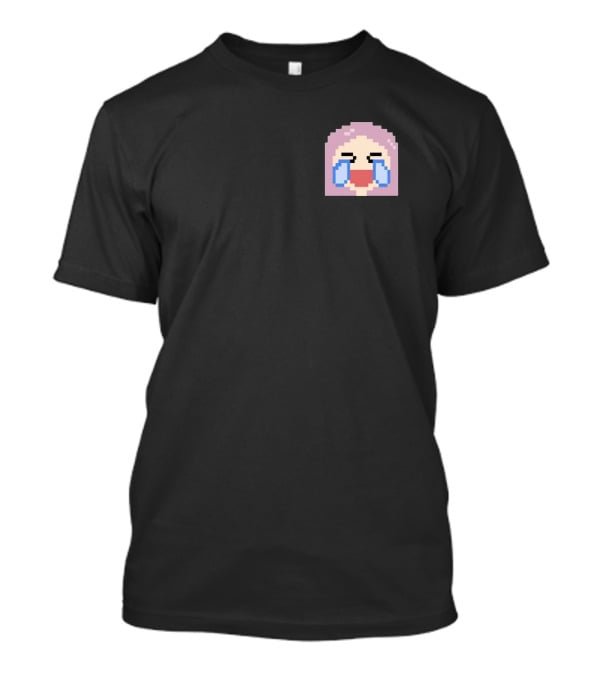 Fufambam Shop Pixel Art Crying Laughing Face T-Shirt