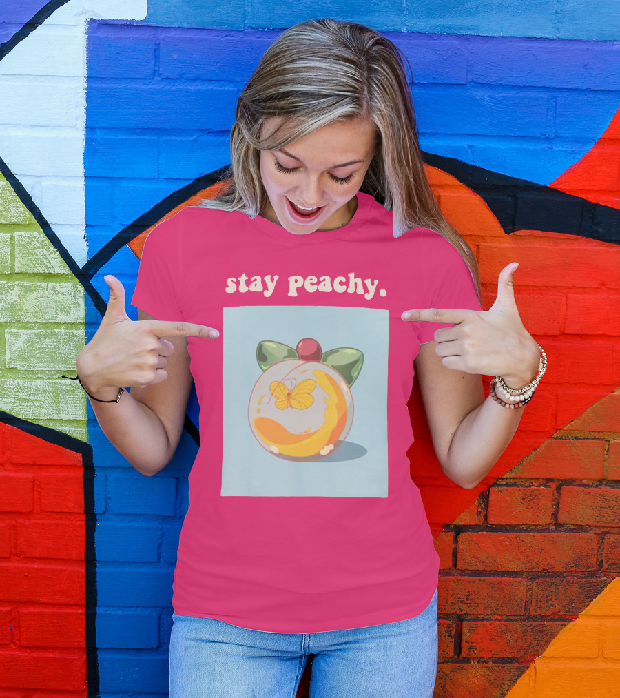 Stay Peachy Butterfly Peachy Squad Merch T-Shirt
