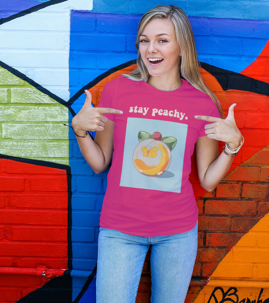 Stay Peachy Butterfly Peachy Squad Merch T-Shirt