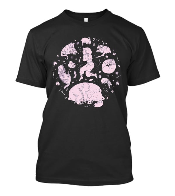 Aurora Shop Fantasy Creatures Dance And Harmony Circle T-Shirt